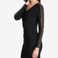 GUESS Women's Studded Ruched Sheath Dress Black Size 8