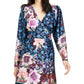 Nanette Lepore Women's Silk Floral Print Wrap Dress Black Size 12