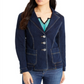 Nanette Lepore Women's SeaDenim Jacket Blue Size 8