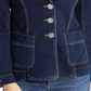 Nanette Lepore Women's SeaDenim Jacket Blue Size 8