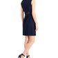 Connected Women's Lace Combo Sheath Dress Blue Size 4Petite