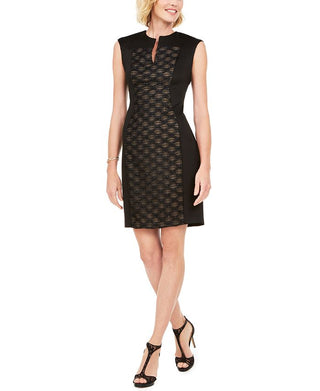 Connected Women's Mesh Panel Dress Black Size 10