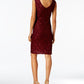 Connected Women's Sequined Lace Cutout Sheath Dress Purple Size 6