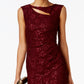 Connected Women's Sequined Lace Cutout Sheath Dress Red Size 8