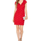Connected Women's Sequined Lace Sweetheart Sheath Dress Red Size 16
