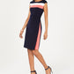 Connected Women's Sleeveless Tri Tone Sheath Dress Pink Size 10