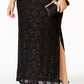 Connected Women's Sequined Lace Gown Black Size 16W