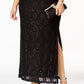 Connected Women's Sequined Lace Gown Black Size 20W