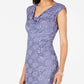 Connected Women's Sequined Lace Sheath Dress Purple Size 8
