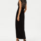 Connected Women's Embroidered Mesh Faux Wrap Gown Black Size 10