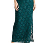 Connected Women's Floral Sleeveless Jewel Neck Evening Dress Green Size 8 Petite