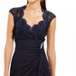 Connected Apparel Women's Lace Column Gown Blue Size 8