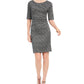 Connected Women's Starburst Sheath Dress Black Size 10Petite