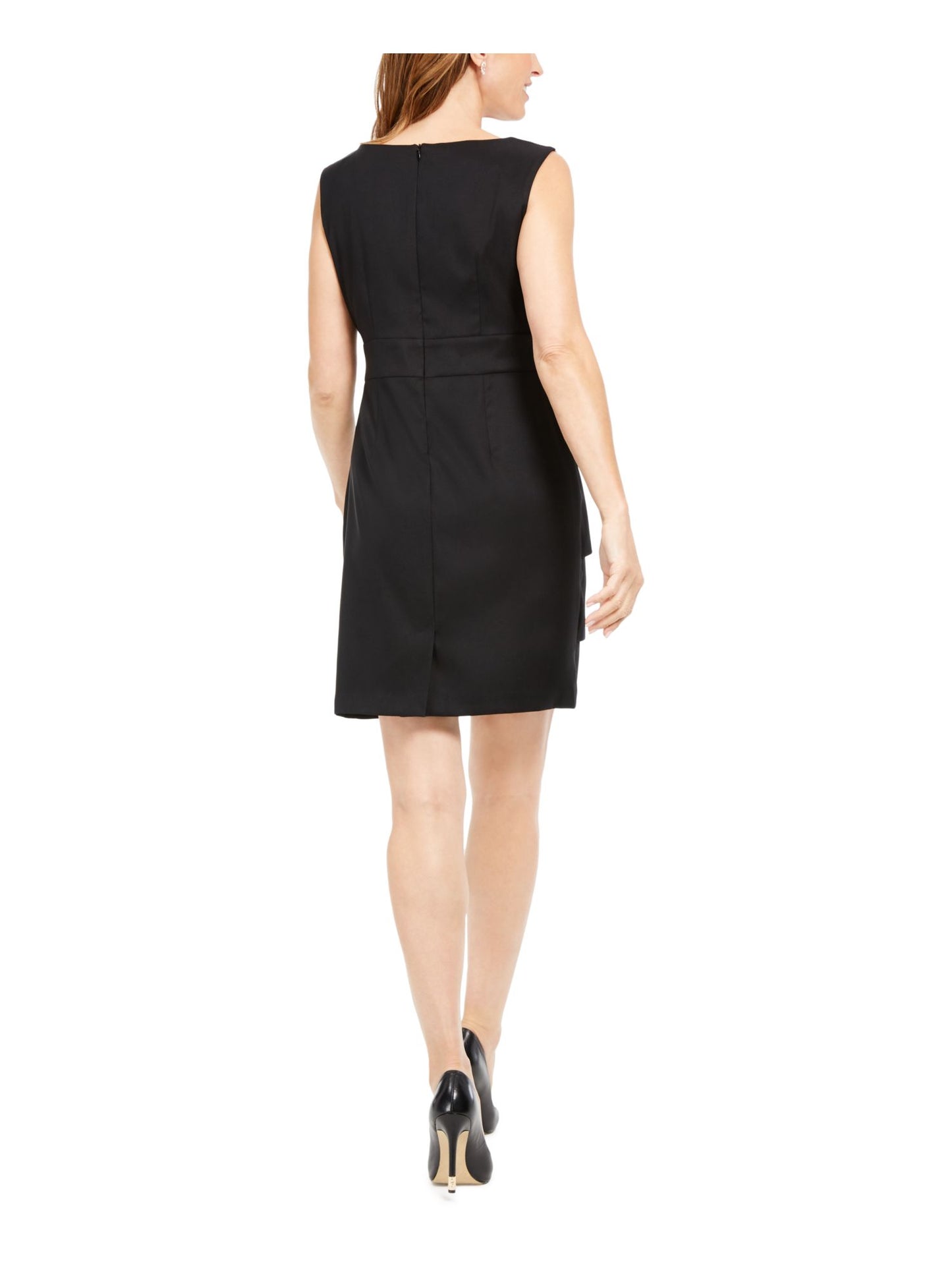 Connected Apparel Women's Embroidered & Tiered Sheath Dress Yellow Size 14 Petite