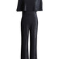 Connected Women's Metallic Cape Jumpsuit Gray Size 12