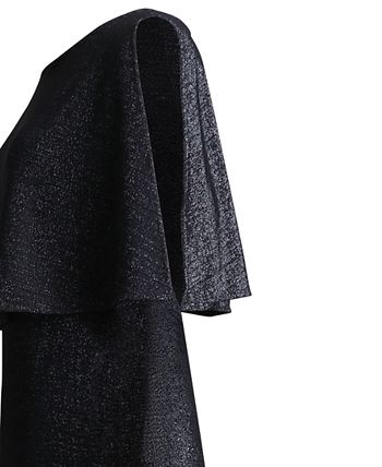 Connected Women's Metallic Cape Jumpsuit Gray Size 12