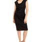 Connected Women's Cowlneck Cocktail Dress Black Size 16