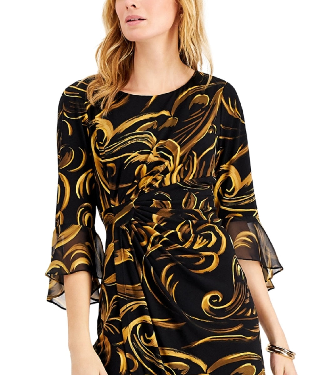 Rachel Roy Women's Sleeveless Striped Midi Dress Brown Size Medium