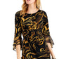 Connected Women's Ruffled Sleeve Sheath Dress Yellow Size 10Petite