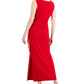 Connected Women's Cascade Ruffle Dress Red Size 12