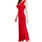 Connected Women's Cascade Ruffle Dress Red Size 12