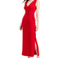 Connected Women's Cascade Ruffle Dress Red Size 12