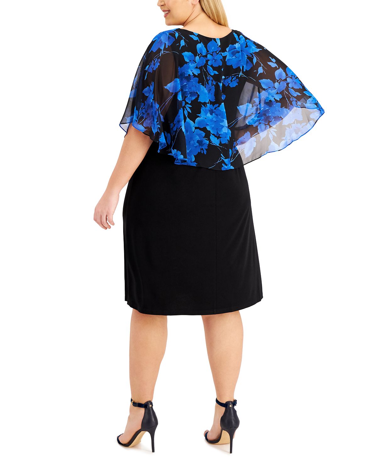 Connected Women's Popover Sheath Dress Blue Size 22W