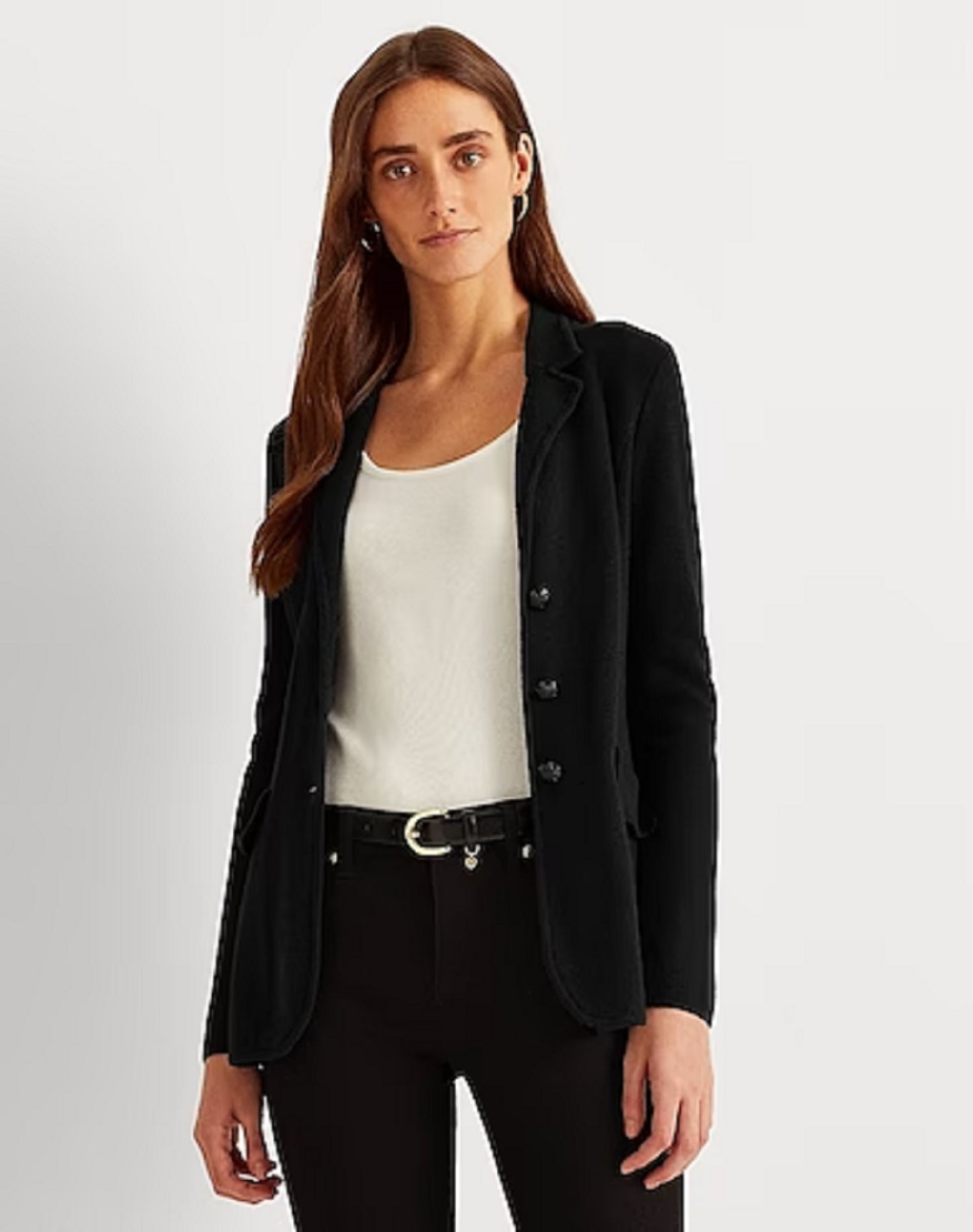 Ralph Lauren Women's Sweater Blazer Black Size Medium