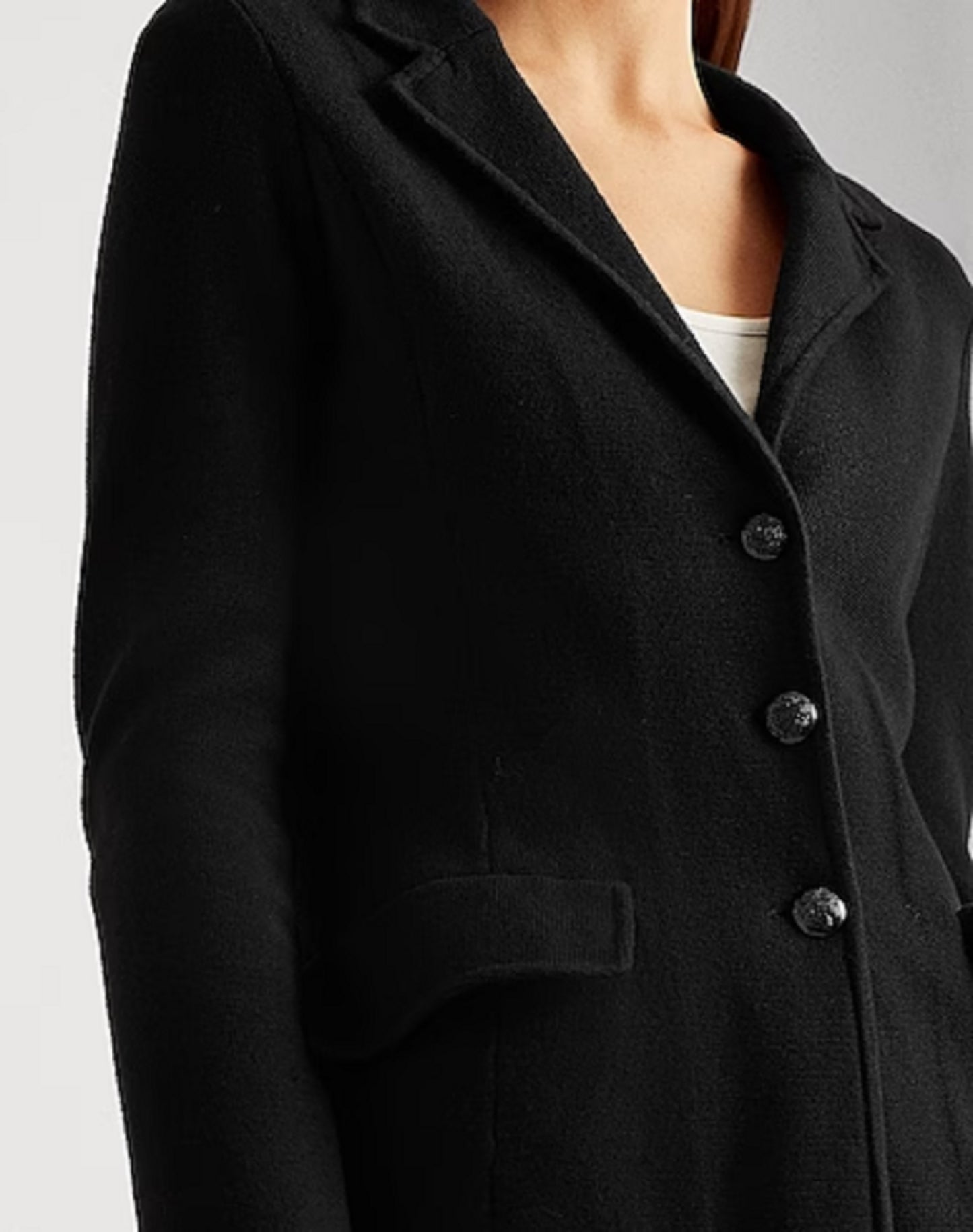 Ralph Lauren Women's Sweater Blazer Black Size Medium