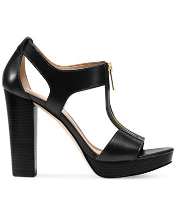 Michael Kors Women's Berkley Heeled Platform Sandal Black Size 7