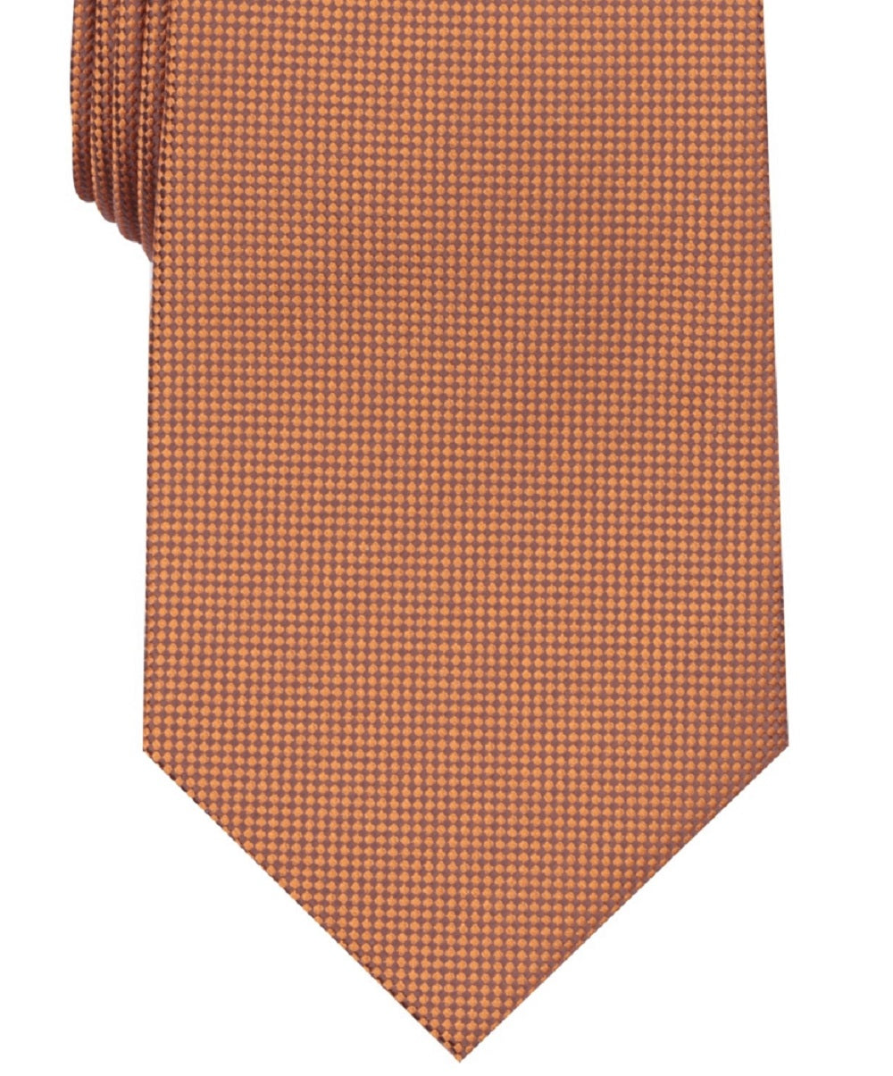 Perry Ellis Men's Oxford Solid Tie Brown Size Regular