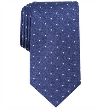 Perry Ellis Men's Keaton Dot Silk Tie Blue Size Regular