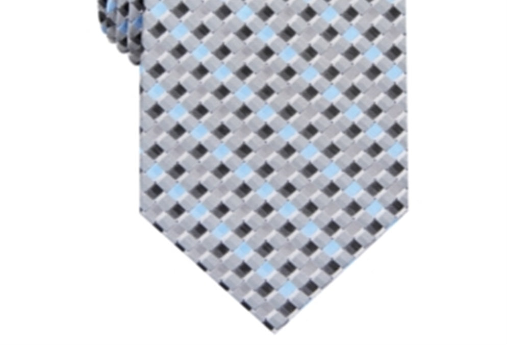 Perry Ellis Men's Narcissa Classic Check Tie Blue Size Regular