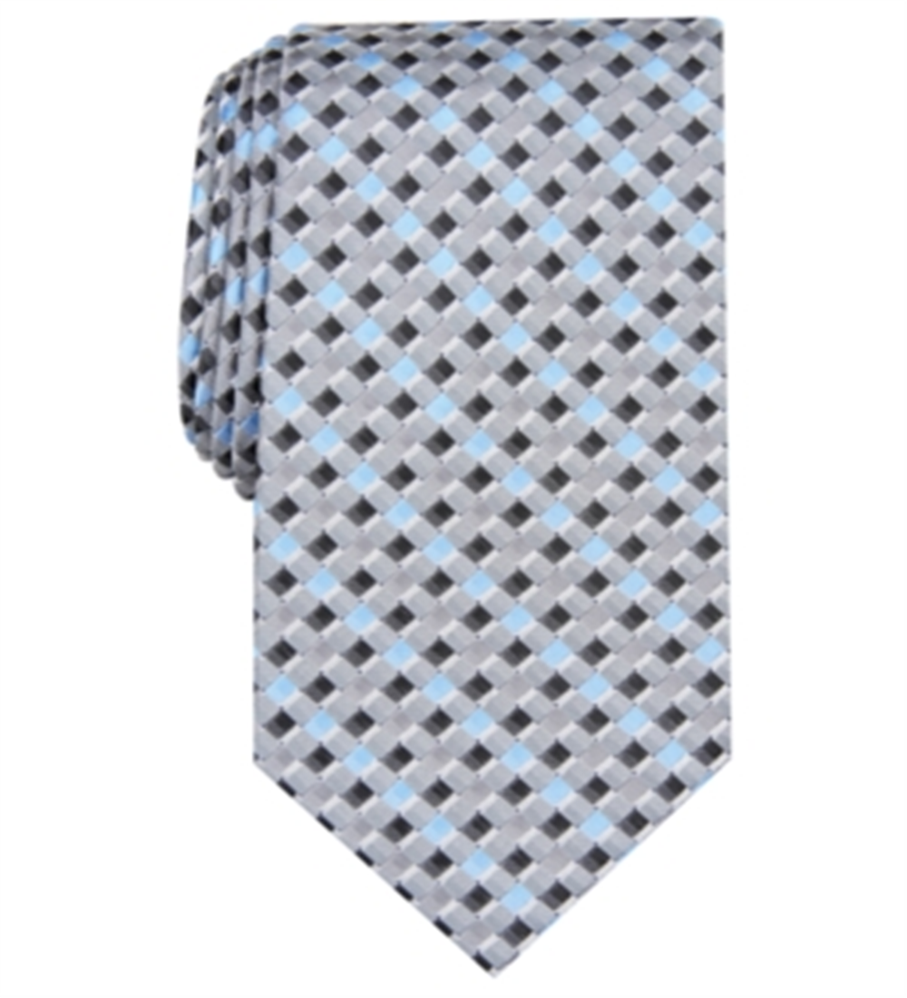 Perry Ellis Men's Narcissa Classic Check Tie Blue Size Regular