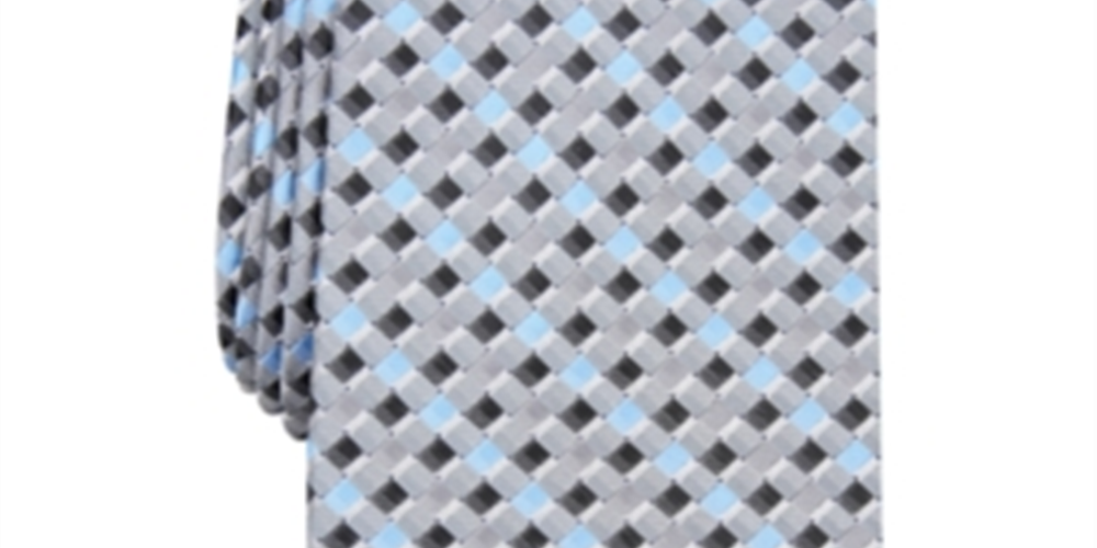 Perry Ellis Men's Narcissa Classic Check Tie Blue Size Regular