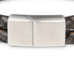Bespoke Men's Double Strand Braided Leather Bracelet Brown Size Regular