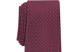 Alfani Men's Slim Neat Tie Red Size Regular