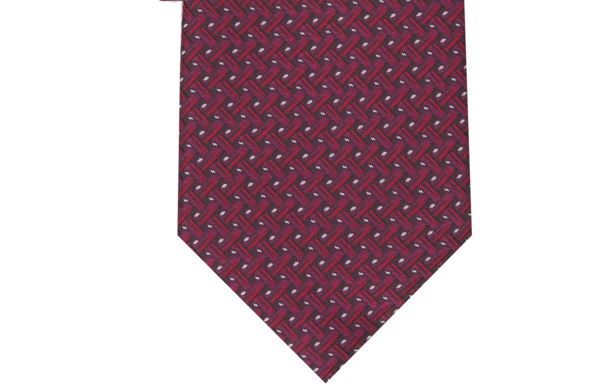 Alfani Men's Slim Neat Tie Red Size Regular