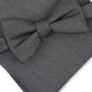Alfani Men's Solid Texture Pocket Square And Bowtie Grey Size Regular
