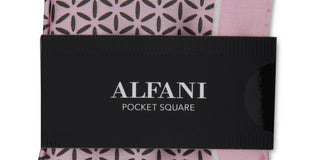 Alfani Men's Geometric Pocket Square Pink Size Regular