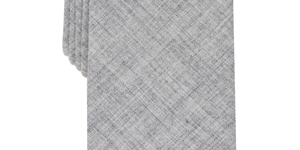 Bar III Men's Grenier Solid Tie Gray Size Regular