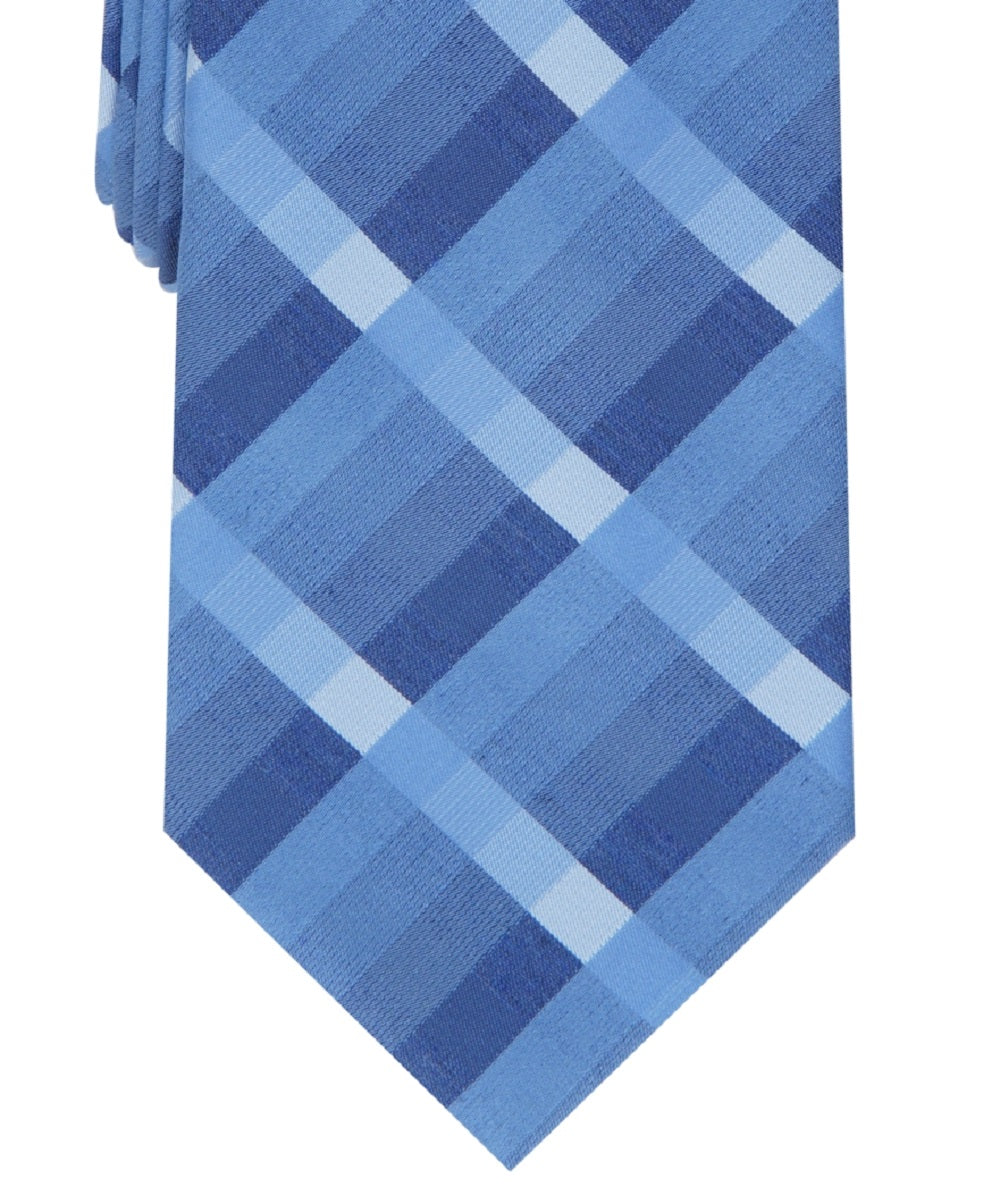 Perry Ellis Men's Brandon Check Tie Blue Size Regular
