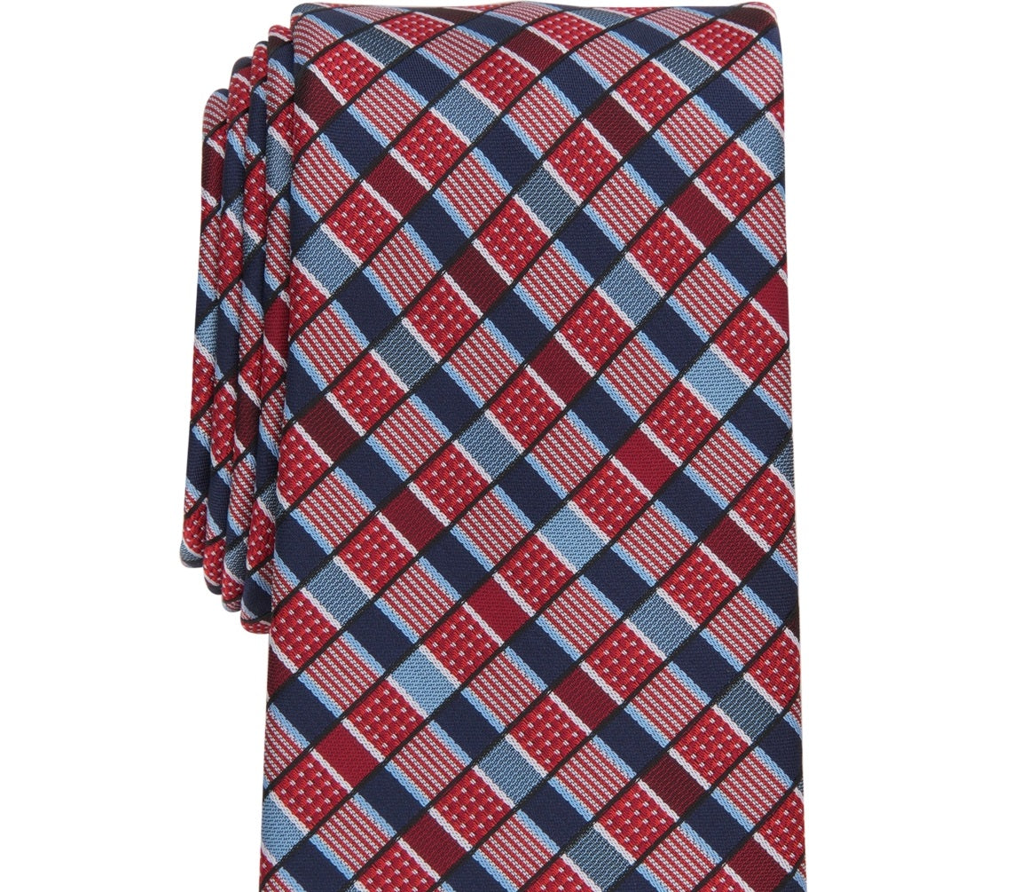 Perry Ellis Men's Ledon Geometric Tie Red Size Regular