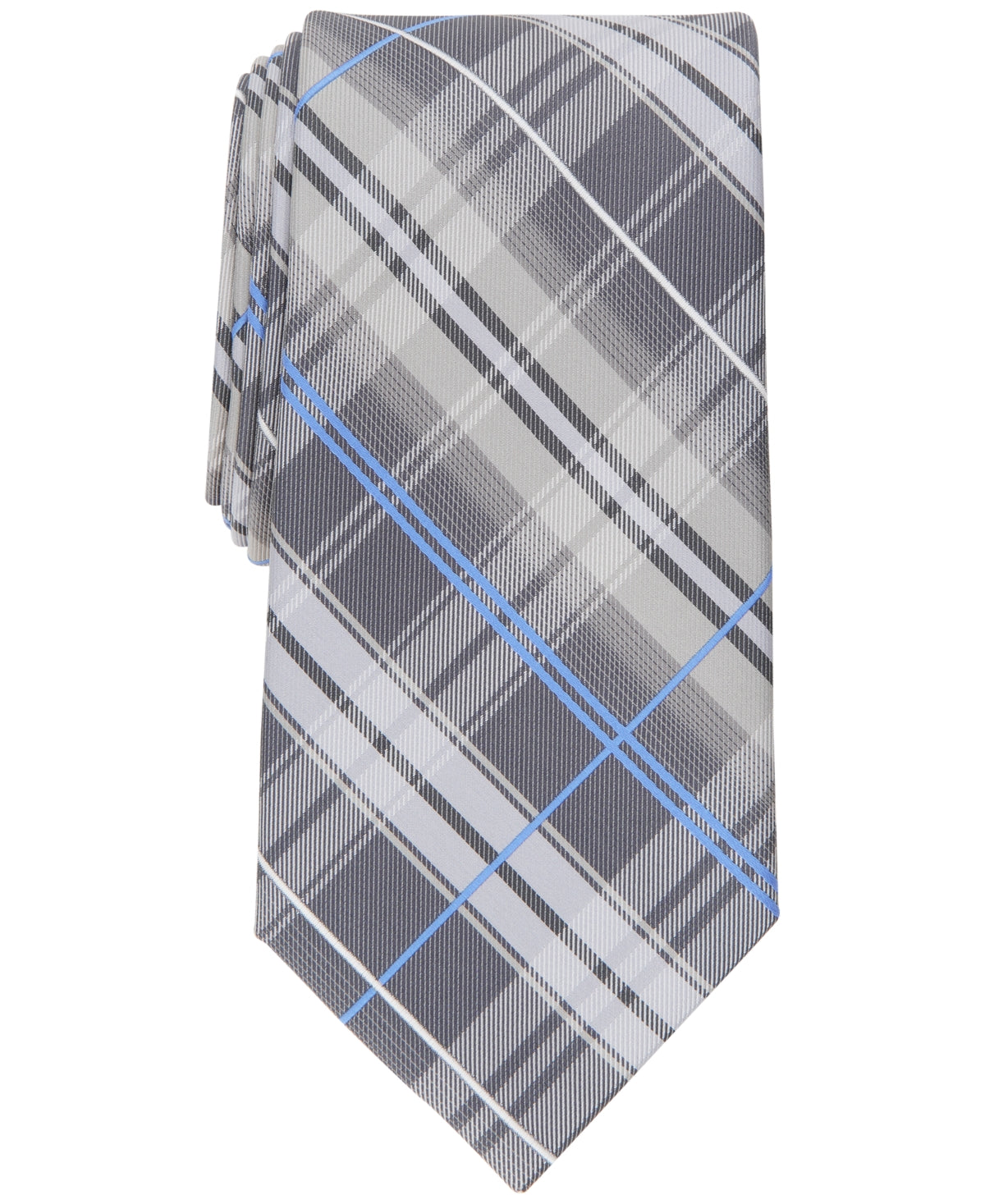 Perry Ellis Men's Dixon Plaid Tie Black Size Regular