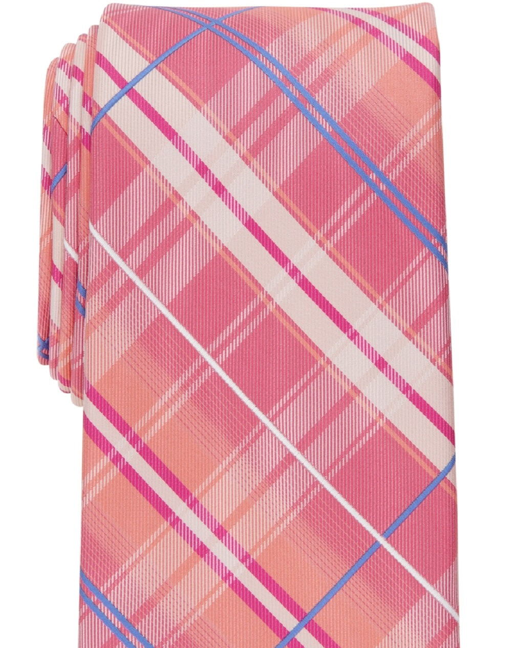 Perry Ellis Men's Dixon Plaid Tie Pink Size Regular