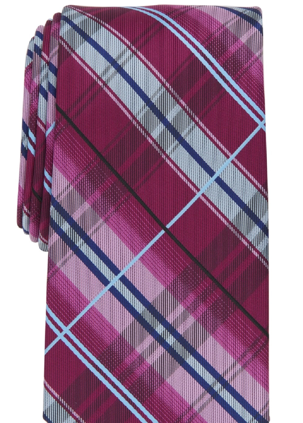 Perry Ellis Men's Dixon Plaid Tie Pink Size Regular