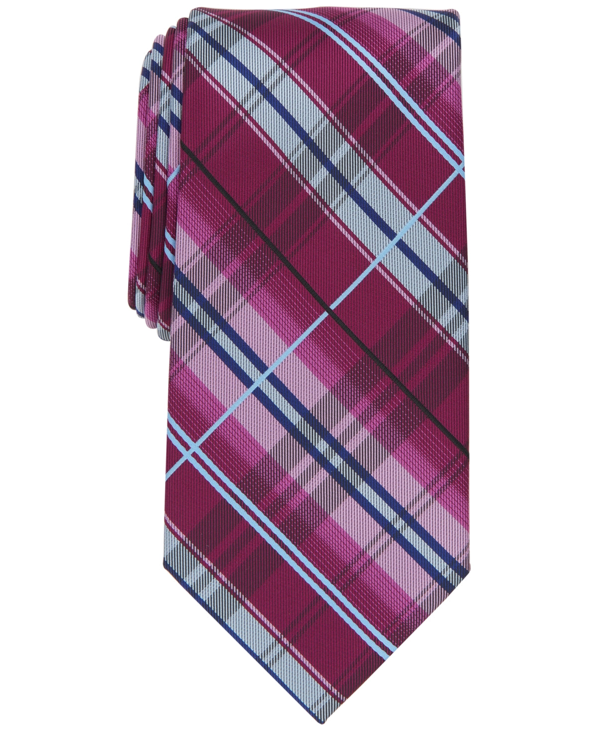 Perry Ellis Men's Dixon Plaid Tie Pink Size Regular