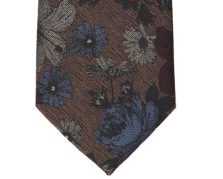 Bar III Men's Skinny Sebban Floral Tie Brown Size Regular