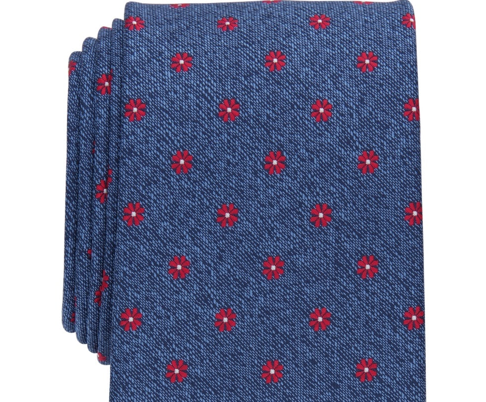 Club Room Men's Lampley Floral Tie Red Size Regular