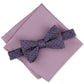 Alfani Men's 2Pc Bow Tie & Pocket Square Set Purple Size Regular